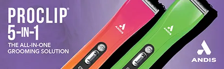 Andis Proclip 5 in 1 clipper in rainbow and green